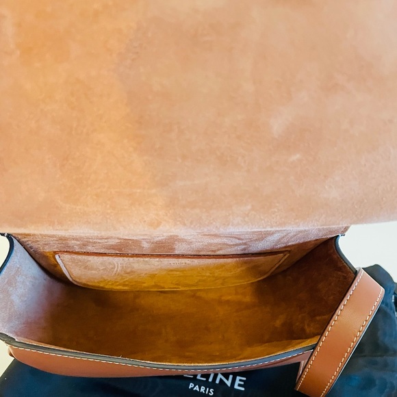 Celine Folco Cuir Triomphe In Smooth Calfskin Tan Bag - Picture 7 of 8